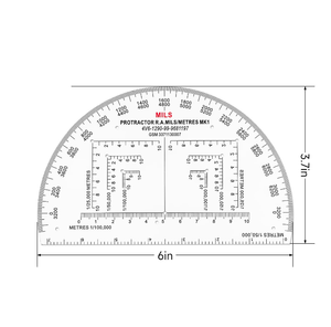 DF MP-2 MP-1 MP-3 MP-4 MP-5 MP-6 MP-7 MP-8 MP-9 Transportador Táctico para Exteriores, Herramienta de Lectura de Mapas, Medidor - Product Image 2