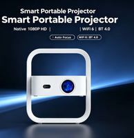 Projecteur HTP A6 Smart LCD LED 400 Lumens 3D Ready HIFI Stéréo avec haut-parleurs intégrés Android 13 1080p Mini Home Cinéma Portable