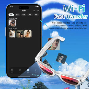 Lunettes intelligentes IA avec caméra HD 32MP, assistant vocal, <span class=keywords><strong>traduction</strong></span> IA et Q&<span class=keywords><strong>A</strong></span> interactifs – Lunettes connectées portables - Product Image 4