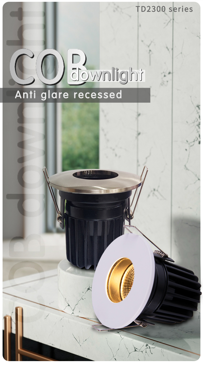Fire Rated Recessed Dimmable LED Down Lights 68mm 11 Watt 4000k