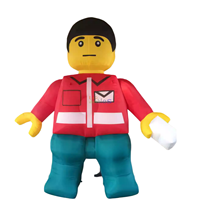 Figurine publicitaire gonflable de haute qualité, modèle de figurine Lego gonflable mignon pour événement publicitaire