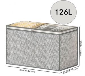 Caja de Almacenamiento Plegable Rectangular Moderna de PP de Más de 35L, Resistente al Polvo, a la Humedad y al Desgaste, Bolsa de Almacenamiento para Ropa y Edredones - Product Image 2