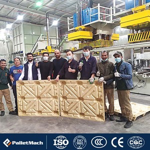 Usine de production complète de palettes en bois moulé |   Ligne de fabrication automatique de palettes en bois avec mélangeur de colle - Product Image 4