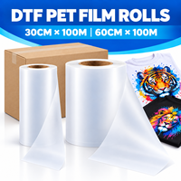 Rouleau de film de transfert DTF en PET en gros pour impression par transfert thermique sur T-shirt, pelage à chaud et à froid