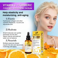 OEM ODM Sérum blanchissant pour le visage et les soins de la peau de marque privée Sérum anti-âge au curcuma à la vitamine C