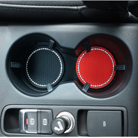 Neue Universal Fahrzeug Bling Cup Holder Insert Untersetzer Auto Interieur Silikon Anti-Rutsch-Kristall Strass Auto Untersetzer