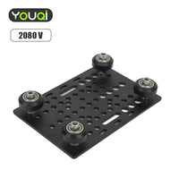 Plaque de portique en V en aluminium YouQi 20mm à 80mm carte de portique d'actionneur linéaire de Table universelle 2080 pour imprimante 3D de routeur CNC