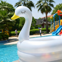 Piscine gonflable pour enfants, bébés et tout-petits, piscine à pataugeoire en PVC épaissi avec drain, 125 cm, 160 cm, pour l'extérieur, la cour, l'été