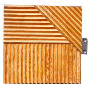 ไม้เวนจ์แข็งลายซิกแซกแผ่นไม้ติดผนังดีไซน์3D พื้นผิวแบบ ABC ติดตั้ง DIY เทรนด์ใหม่ V ร่องแผงปริศนาเรขาคณิต - Product Image 1