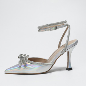 Sandales de style nœud pour femme, mules à bout pointu et talons pour femmes - Product Image 4