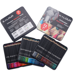 KALOUR Ensemble de <span class=keywords><strong>72</strong></span> <span class=keywords><strong>crayons</strong></span> <span class=keywords><strong>aquarellables</strong></span> professionnels dans une boîte en étain avec <span class=keywords><strong>crayons</strong></span> solubles dans l'eau et couleurs vibrantes pour le dessin et l'esquisse - Product Image 4