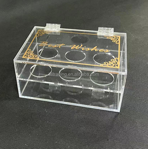 Paquet de petites boîtes-cadeaux avec couvercle rabattable à charnière Boîte-cadeau Ramadan avec logo d'impression personnalisé Boîte-cadeau acrylique en plexiglas de luxe spécial - Product Image 1