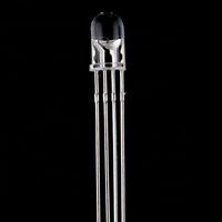 Diode LED rouge 4 mm avec revêtement DIP, conforme ROHS, trou de 5 V, longueurs d'onde verte, bleue, blanche personnalisables, puce AlGaInP, angle de vision de 60 degrés, lentille transparente.