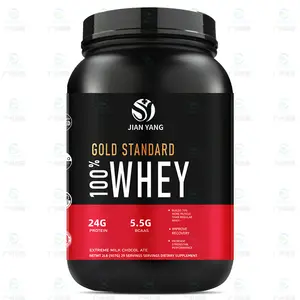 OEM suplemen kesehatan bubuk protein Whey nutrisi standar emas protein whey mengisolasi 80% protein whey