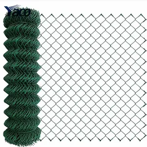 6ft 8ft pvc enduit noir vert clôture prix chaîne lien diamant cyclone treillis métallique clôtures fabricants de baseball