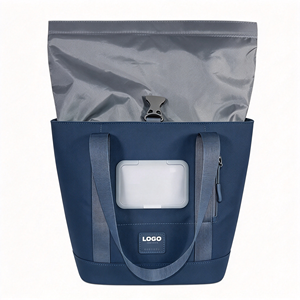 Sac isotherme souple en polyester 600D écologique, imperméable, motif lettres, pour pique-niques en extérieur, double compartiment - Product Image 4