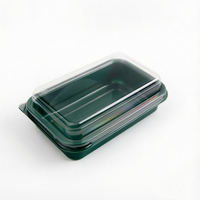 Boîte de cuisson en plastique transparent pour desserts et snacks, en PET de qualité alimentaire, emballage jetable coloré pour supermarchés et boulangeries