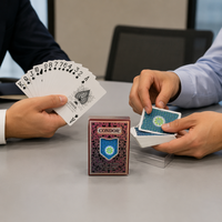CONDOR 1015 – Cartes à Jouer en Papier Personnalisées, Écologiques, Durables et Portables, avec Étui de Protection Bleu-Vert pour la Famille