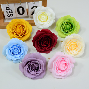 Fleurs artificielles en soie Dongchen Crafts, roses hollandaises, 10 cm, base en soie, pour décoration de mariage, accessoires photo, décoration intérieure - Product Image 1