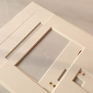 Passe-partout <span class=keywords><strong>photo</strong></span> multicolore, découpé sur mesure, en carton, carré, rond, à ouvertures multiples, pour montage de cadres <span class=keywords><strong>photo</strong></span> - Product Image 3