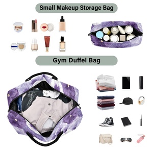 Bolsa de Gimnasio con Estampado Hawaiano Personalizado Puakenikeni Hau, Ligera, para Viaje, con Neceser, Venta al Por Mayor - Product Image 4