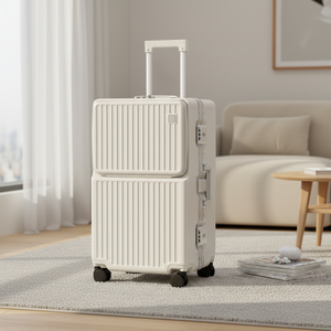 Valise de voyage multifonctionnelle à roulettes pivotantes de 32 pouces grande capacité avec porte-gobelet et support pour téléphone - Product Image 1