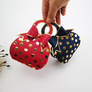 Bolsa de Regalo con Lazo Colorido y Cajas de Regalo de Papel con Puntos Dorados, <span class=keywords><strong>Caja</strong></span> de Dulces con Lazo y Asa, Recuerdo <span class=keywords><strong>para</strong></span> Fiestas de Cumpleaños y Despedidas de Soltera - Product Image 6