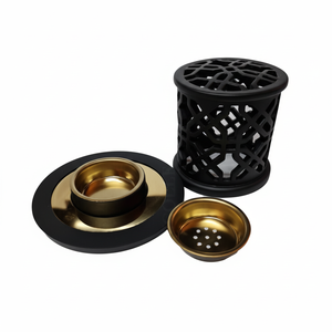 Modern Luxe Metal Bukhoor Pot pour la diffusion de parfums élégants - Product Image 1