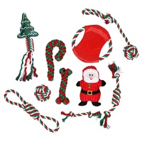 Ensemble de jouets à mâcher en corde de coton pour chien, best-seller, avec fonctions de nettoyage des dents et de stimulation de l'intelligence, cadeau de Noël