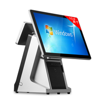 WEDLEYTEC P859 Win10 I5 Système de point de vente à écran tactile 8G 256G 15.6 "LED Machine de commande de restaurant avec terminal d'imprimante thermique de 58mm