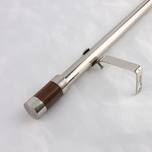 <span class=keywords><strong>Tringle</strong></span> à <span class=keywords><strong>rideau</strong></span> décorative moderne en métal pour salon, <span class=keywords><strong>tringle</strong></span> télescopique réglable avec embouts ronds, noir mat - Product Image 2