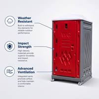 Toilettes mobiles portables en plastique HDPE, WC public temporaire extérieur pour chantier de construction, camping, événements