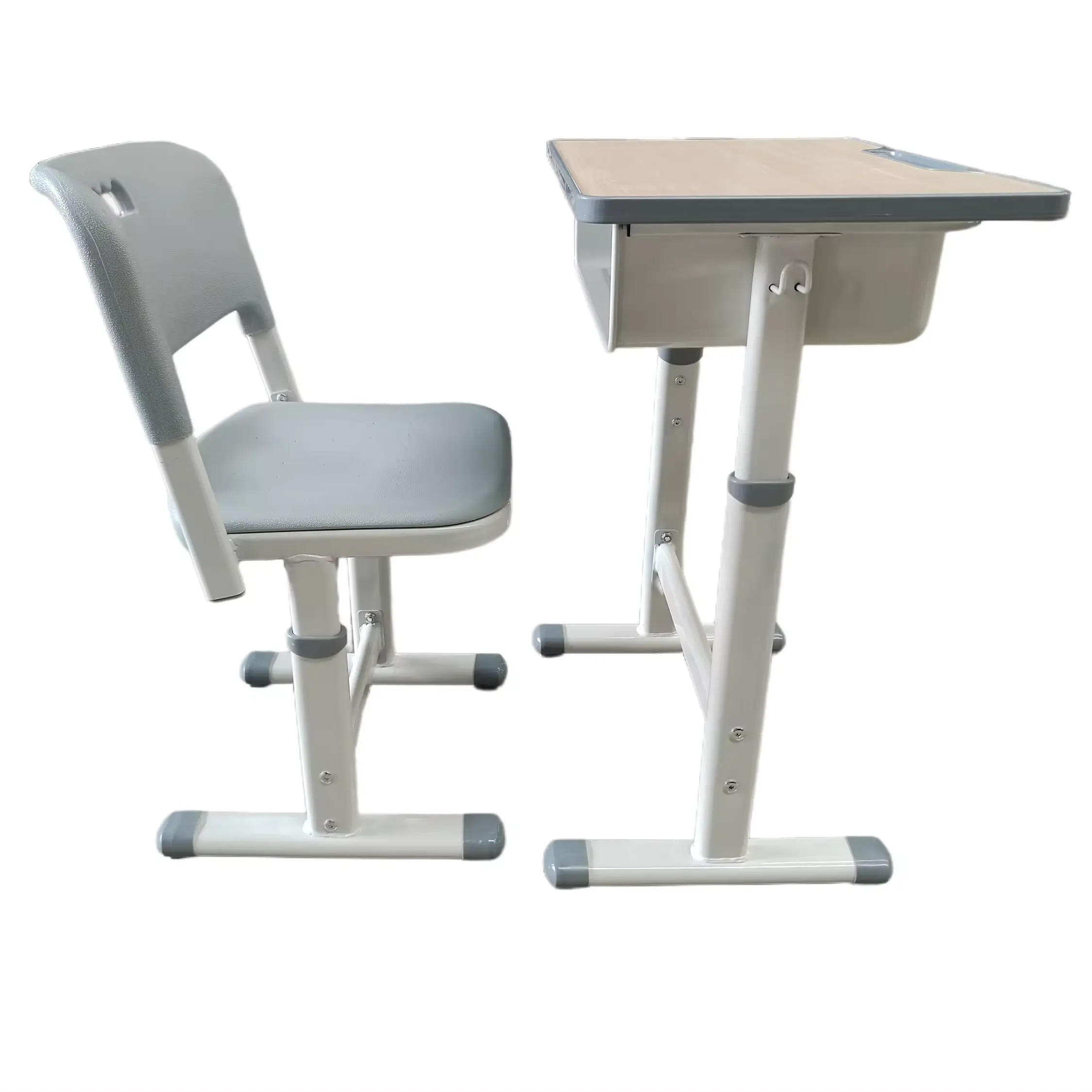 Sınıf ve alışveriş merkezi kullanımı için ilkokul ve orta okullar için ayarlanabilir yükseklik masaları ve sandalyeler öğrenci mobilya seti