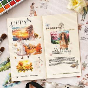 Lightweight Story Self-adhesive Paper <b>Stickers</b> for Notebook Cross-border <b>Sticker</b> Art DIY Handwritten Glossy Die Cut Book - Product Image 3