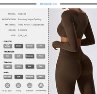 Nouvel Ensemble de Sport pour Femmes : Haut de Sport Manches Longues, Soutien-Gorge et Legging Taille Haute Gainant pour Gym, Fitness et Yoga