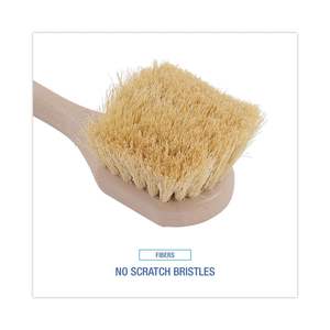 "Tan Handle Tampico Bristle Utility <b>Cleaning</b> <b>Brush</b> Plastic 20" - Product Image 5