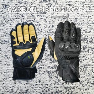 Gants de moto en cuir personnalisés, protection, écran tactile, motocross, course, doigts entiers, antidérapants, été, respirants - Product Image 2