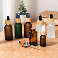 Flacons à bille portables en bambou et bois pour parfum, 5 ml et 10 ml, avec bouchon roll-on, pour diffusion de fragrance, emballage cadeau