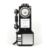 8908 Téléphone à monnayeur de style antique, design européen, cabine photo, livre d'or audio, rose pour mariages