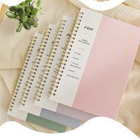 Carnet de notes A5 personnalisable avec logo, couleur Morandi, reliure spirale anglaise, ligné, haute qualité, 68 feuilles, couleur macaron