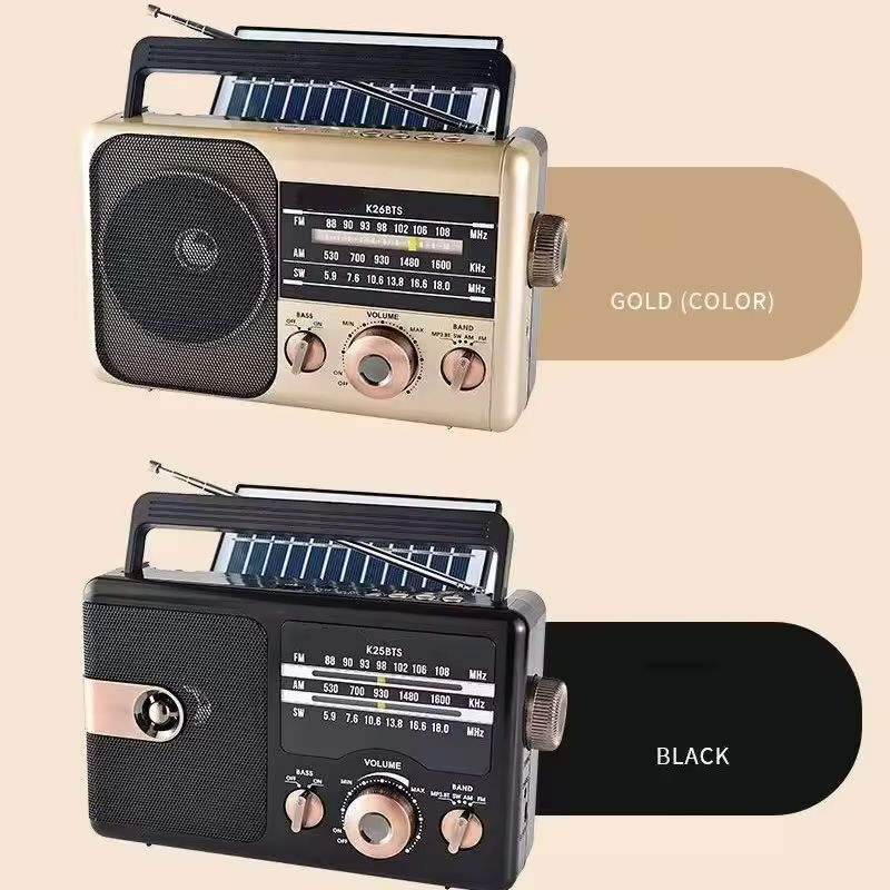 Black, gold, without solar panel