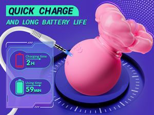 Multifunktion aler Adult Rose Vibrator Brust massage gerät mit kleinem Mund Brustwarze Vaginal stimulation Weibliches Masturbation gerät - Product Image 6