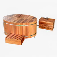 Nouvelle conception de baignoire froide en bois de cèdre pour l'extérieur, bain de glace extérieur, petite baignoire froide, bain de glace, baignoire froide avec refroidisseur
