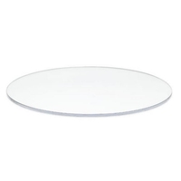 Plateau rond pour gâteau en acrylique transparent brillant de 3 mm d'épaisseur, écologique, professionnel, 5x5 pouces, moderne, pour la maison, autocollants de logo, cadeaux