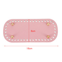Fond de sac ovale en cuir PU 18*8cm pour tricot et crochet, accessoires de crochet pour sac à bandoulière DIY