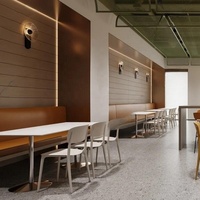Vente en gros OEM ODM : Ensemble de mobilier commercial pour restauration, cafétéria et restaurant, incluant tables et chaises de salle à manger, et mobilier de stand de restauration avec sièges pour petit-déjeuner