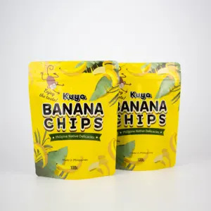 Sacchetto di plastica per Chips di Banana con stampa personalizzata richiudibile