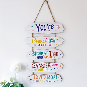 Girl <strong>Room</strong> <strong>Decor</strong> Aesthetic Art Wall Hanging Sign Inspiring Colorful <strong>Rainbow</strong> Wooden Decoration for Kids Teens Nursery Dorm <strong>Decor</strong> - Product Image 4