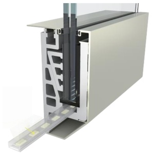 Aluminum <b>Profile</b> 6000 Series T351 T851 Alloy Glass Wall System with Cutting Service - Product Image 2