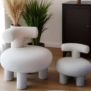 Silla de terciopelo nórdica de lujo, pequeña, moderna, para niños, para comedor, dormitorio, sala de estar, silla Engel <span class=keywords><strong>Olga</strong></span> para niños - Product Image 6